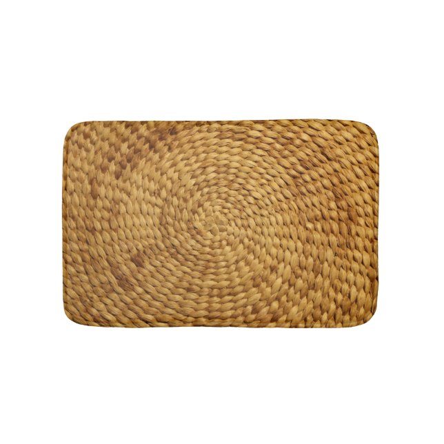 Tapis De Bain Poitrine tissée : Authenticité Brown texturée (Devant)