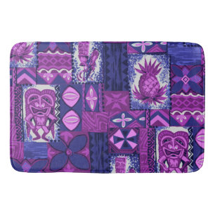 Tapis De Bain Pomaika’i Tiki Tapa Vintage Hawaïen
