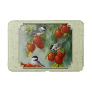 Tapis De Bain Pomme moissonneuse poulets verts