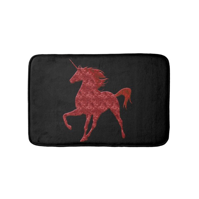Tapis De Bain Pompiers rouges Unicorne Mat de bain (Devant)