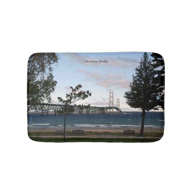 Tapis De Bain Pont Mackinac avec baigmat arboré (Devant)