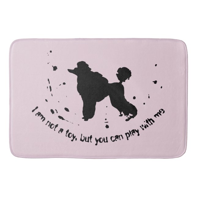 Tapis De Bain Poodle Chien Plaisanter Encre Abstraite Splatter D (Devant)