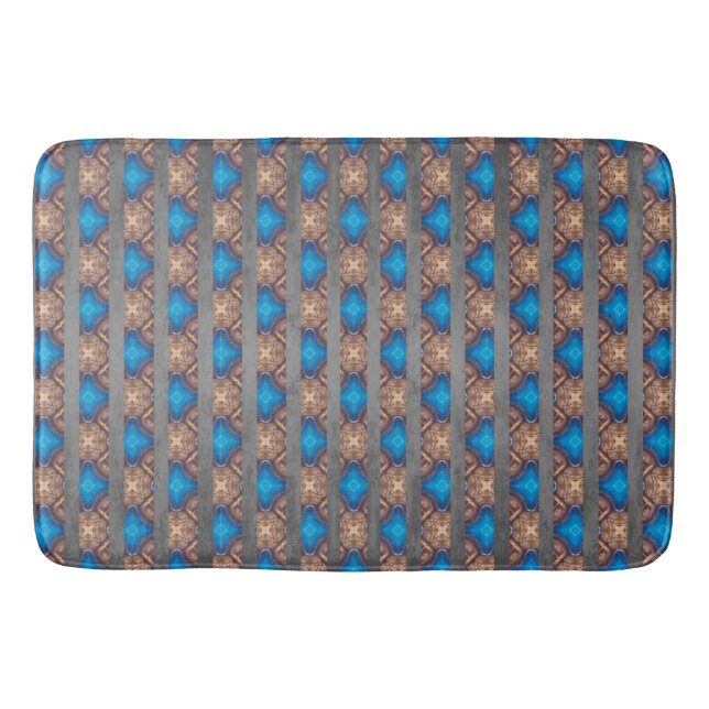 Tapis De Bain Pools en diamant et Motif à rayures (Devant)
