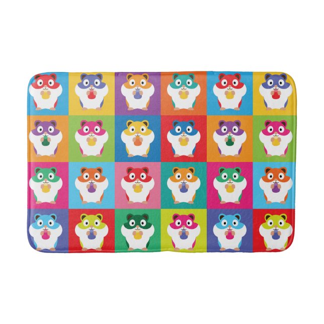 Tapis De Bain Pop Art Hamsters Bain Mat (Devant)