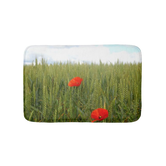 Tapis De Bain Poppies dans un chaudron de blé (Devant)