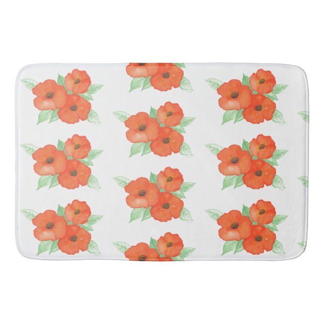 Tapis De Bain Poppies orange (Devant)