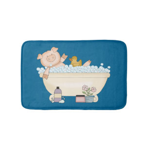 Tapis de bain porcin choyé