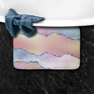 Tapis De Bain Porte de pêche   Jolie aquarelle holographique Om