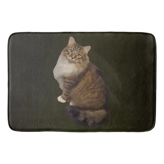 Tapis De Bain Portrait de chat Maine Coon (Devant)