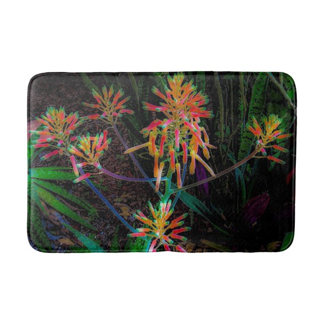 Tapis De Bain Portrait de la floraison d'aloès (Devant)