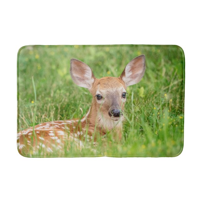 Tapis De Bain Portrait d'un faon (cerf de Virginie) (Devant)