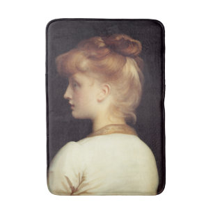 Tapis De Bain Portrait féminin de Behind (par Frederic Leighton)