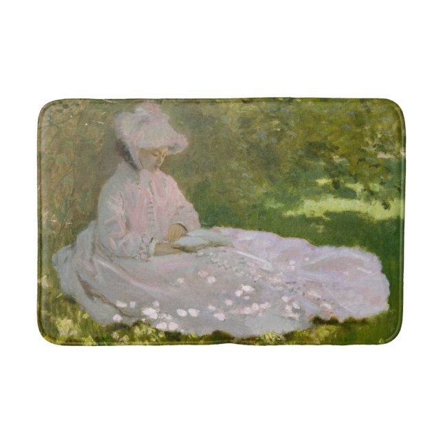 Tapis De Bain Portrait impressionniste de printemps, Claude Mone (Devant)
