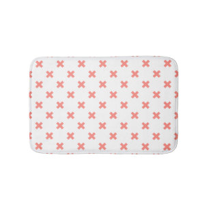 Tapis De Bain Poser les points de croix sur blanc