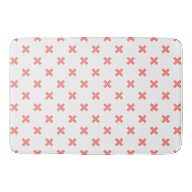 Tapis De Bain Poser les points de croix sur blanc (Devant)