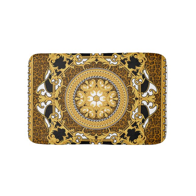 Tapis De Bain Poster de animal Golden Scrolls soie (Devant)