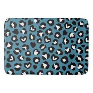Tapis De Bain Poster de animal, Léopard Bleu, Zones de Cheetah,
