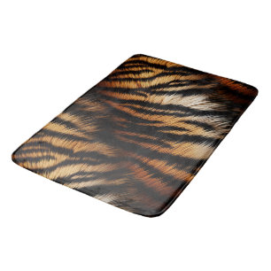 Tapis De Bain Poster de animal Orange Black Tiger Stripes