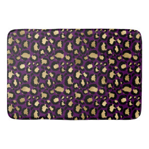Tapis de bain poster de animal violet léopard/guép