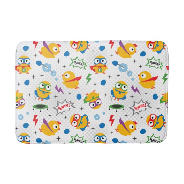 Tapis De Bain Poulet de superhéros (Devant)