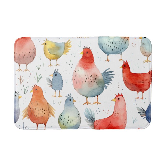Tapis De Bain Poulets d'élevage (Devant)