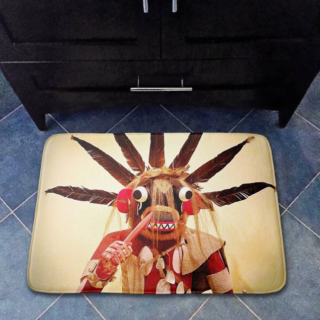 Tapis De Bain Poupée Kachina Native American Photo Bold Simple (Créateur téléchargé)