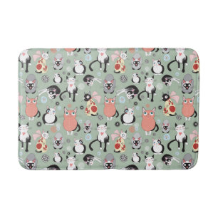 Tapis de bain pour chat mignon