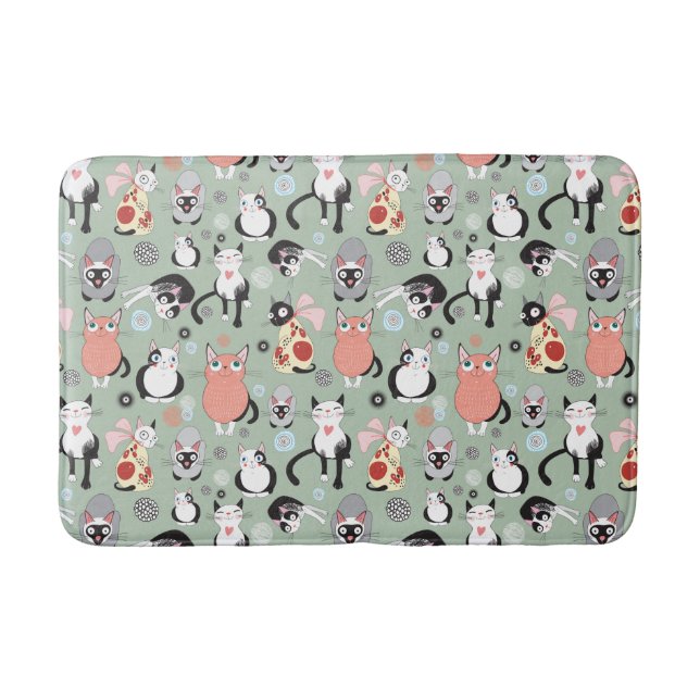 Tapis de bain pour chat mignon (Devant)