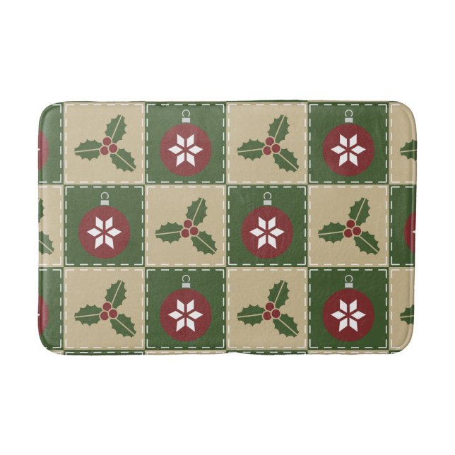 Tapis de bain pour courtepointe de Noël (Devant)