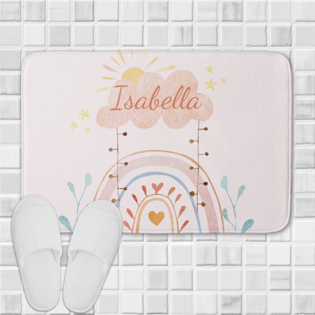 Tapis de bain pour enfants avec arc-en-ciel mignon (In situ)