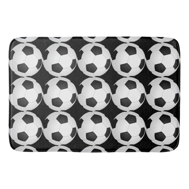 Tapis de bain pour garçon athlétique Ballons de fo (Devant)