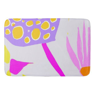 Tapis de bain pour illustration botanique