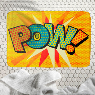 Tapis De Bain POW Amusant Bande Dessinée Rétro Pop Art