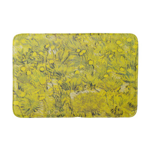 Tapis De Bain Prairie de Van Gogh - Fleurs sauvages jaune vif