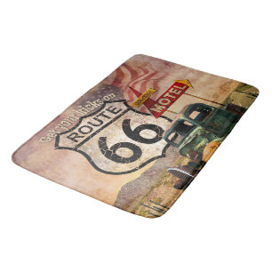 Tapis De Bain Prenez vos pieds sur la route 66