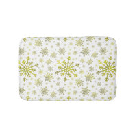 Pretty Gold Noël Snowflakes sur Winter White