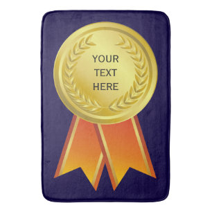 Tapis De Bain PRIER RIBBON or I + votre backgr. & texte