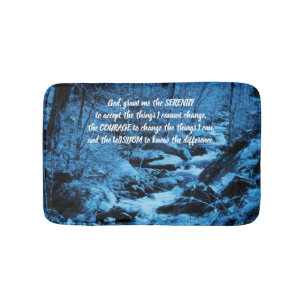 Tapis De Bain Prière Sérénité Bleu Flowok Inspiration 