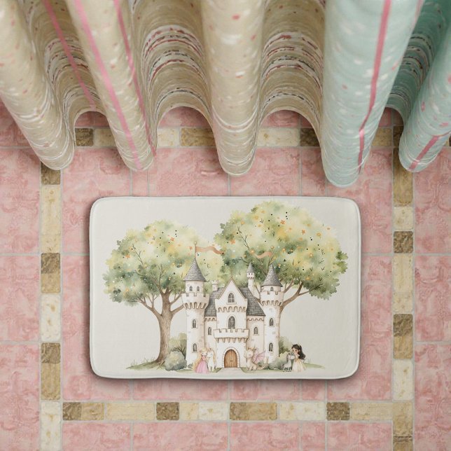 Tapis De Bain Princesse de conte de fées aquarelle Fantaisiste (Créateur téléchargé)