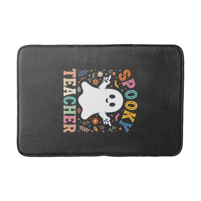 Tapis De Bain Prof Enseignant Fantôme Mignon Halloween Création_ (Devant)