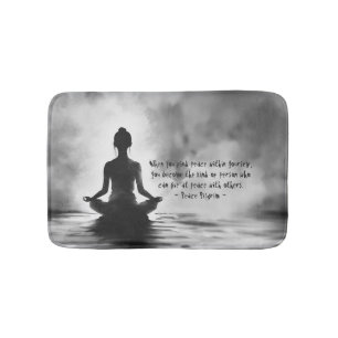 Tapis De Bain Professeur de méditation de yoga Pose du lotus Pei