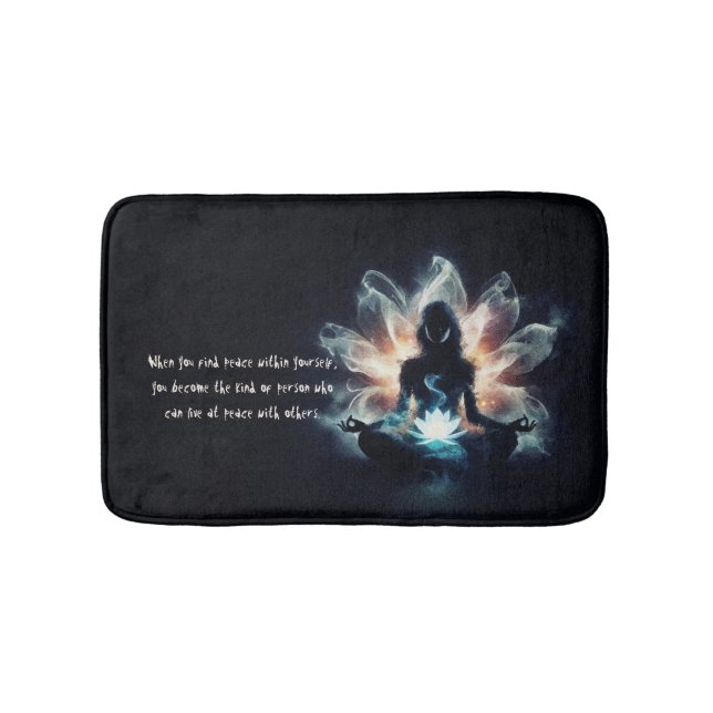 Tapis De Bain Professeur de yoga en posture de méditation Brouil (Devant)