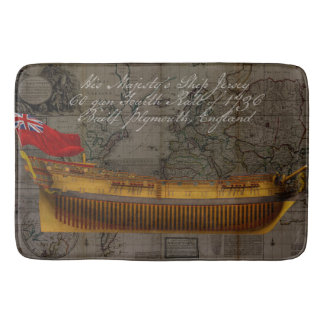 Tapis De Bain Profile Painting of Ship Jersey