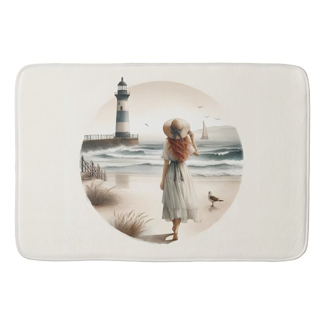 Tapis De Bain Promenade au phare côtier (Devant)