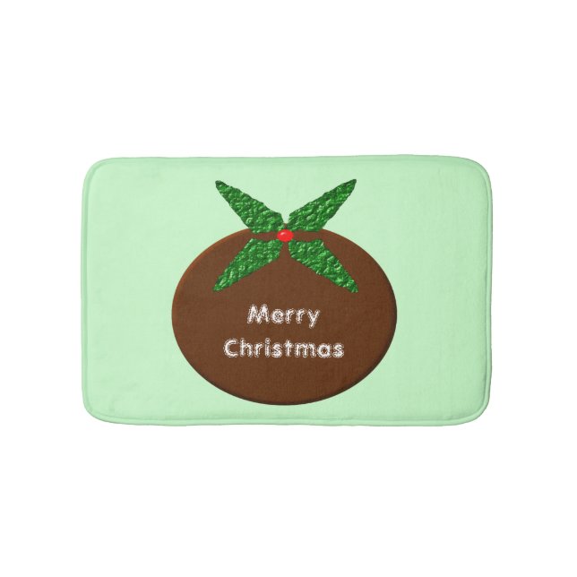 Tapis De Bain Pudding de Noël Mat de bain personnalisé (Devant)