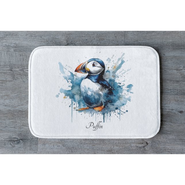 Tapis De Bain Puffin Splash, personnalisé (Créateur téléchargé)