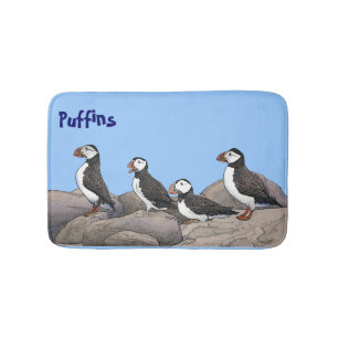 Tapis De Bain Puffins de l'Atlantique