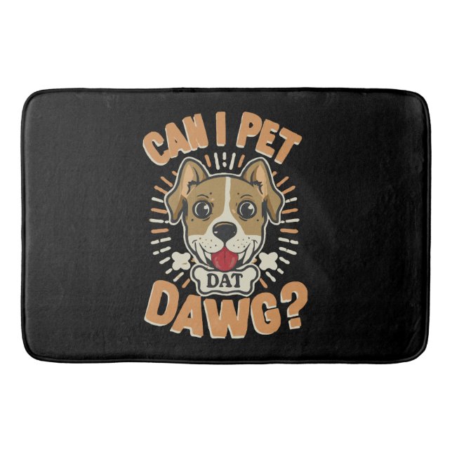 Tapis De Bain Puis-je caresser ce chien (Devant)