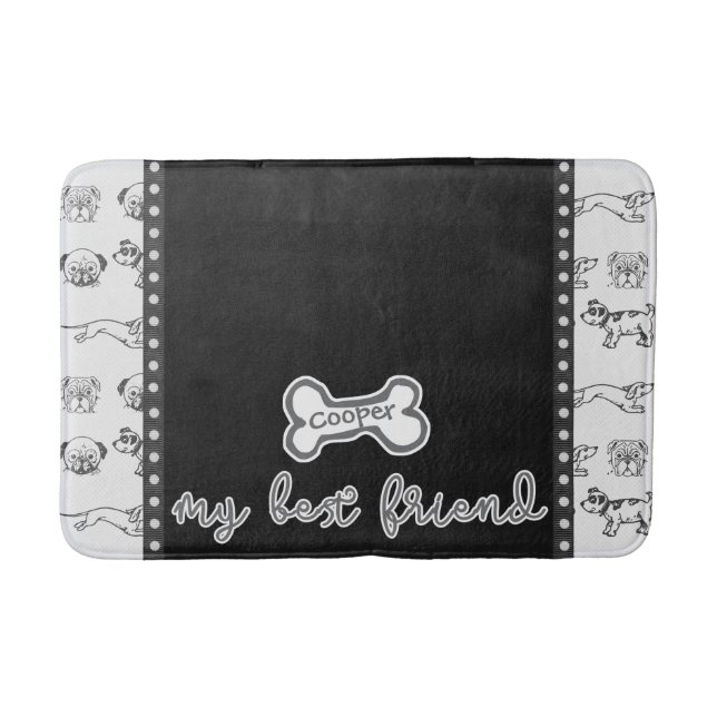 Tapis De Bain Pups de dessin Animaux de compagnie Mat de bain mo (Devant)