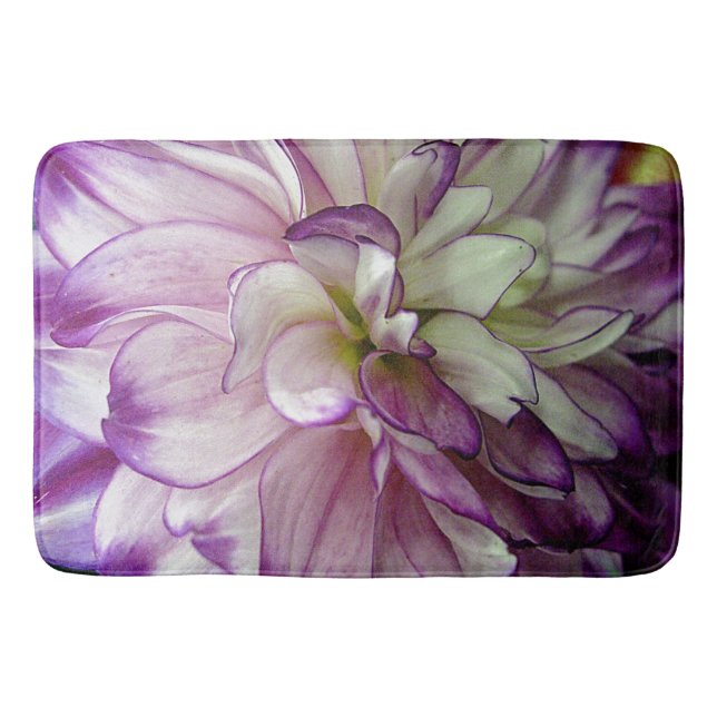 Tapis De Bain Purple Dahlias Design Bain Mat (Devant)